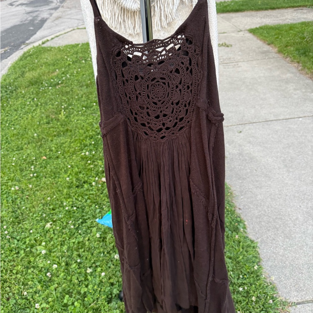 Vintage free people ankle/midi crotchet dress